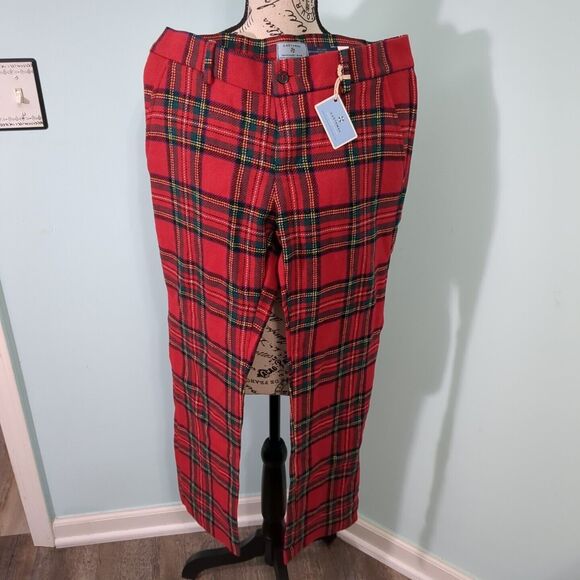 CASTAWAY NANTUCKET 6 Wool Pants Tartan Plaid Christmas new with tags - Picture 1 of 6